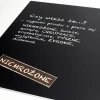 Magnetic chalkboard with custom print in any size - Graphic design. Black background with white.