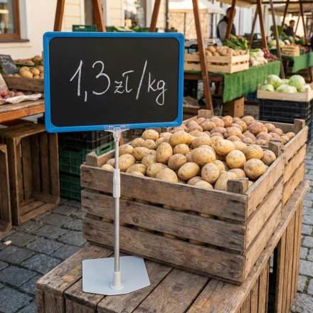 Chalkboard in a frame on a telescopic stand  A3, A4, A5