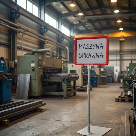 Dry-erase board in a frame on a telescopic stand A3, A4, A5