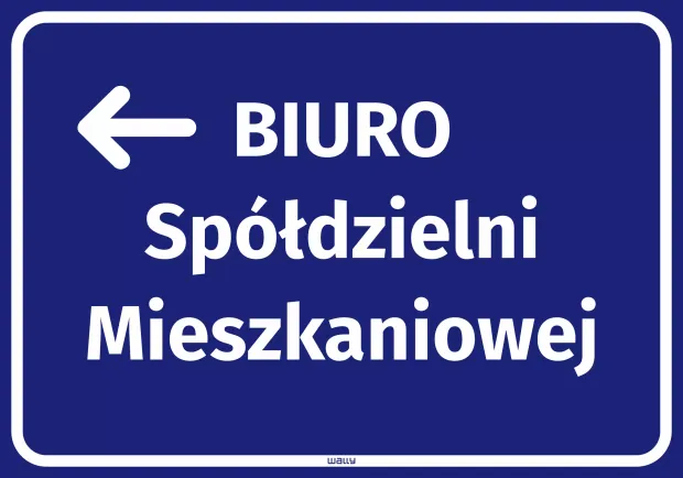 Sticker: Housing Cooperative Office, Arrow Left