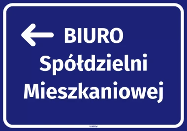 Sticker: Housing Cooperative Office, Arrow Left