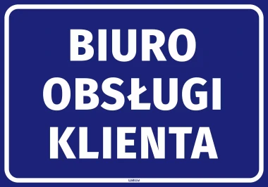 Information Sticker: Customer Service Office