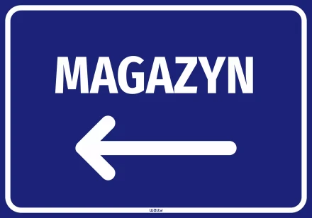 Information Sticker: Warehouse, Arrow Left