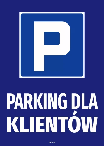 Information Sticker: Parking for customers