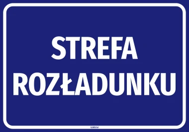 Information Sticker: Unloading zone