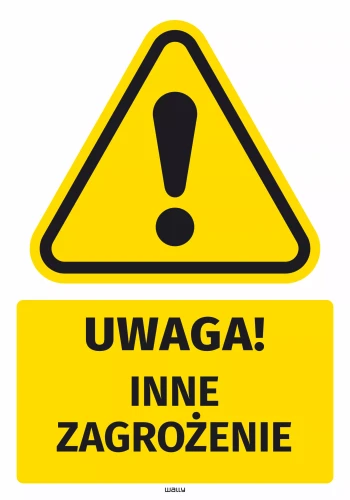 Safety Warning Sticker with Pictogram: Other Hazard