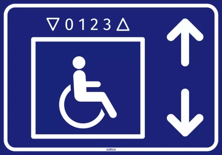 Sticker: Elevator for Disabled Persons