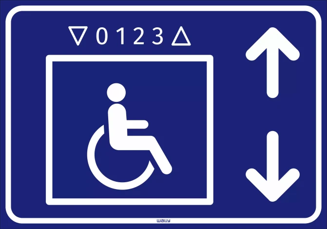 Sticker: Elevator for Disabled Persons