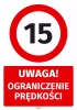 Parking Sticker: Caution – Speed Limit 15 km/h