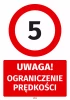 Parking Sticker: Caution – Speed Limit 5 km/h