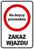Parking Sticker: No Entry – Employees Excepted