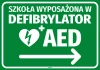 Sticker: School equipped with an AED, right arrow