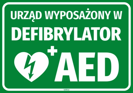 Sticker: Office Equipped with AED Defibrillator