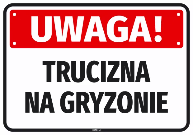 Sticker: Warning! Rodent poison