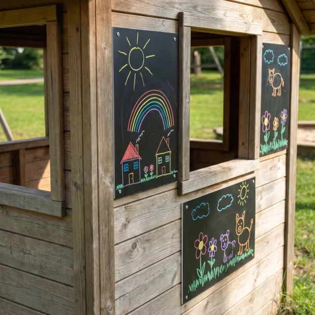 Custom-made chalkboard – Garden arrangement