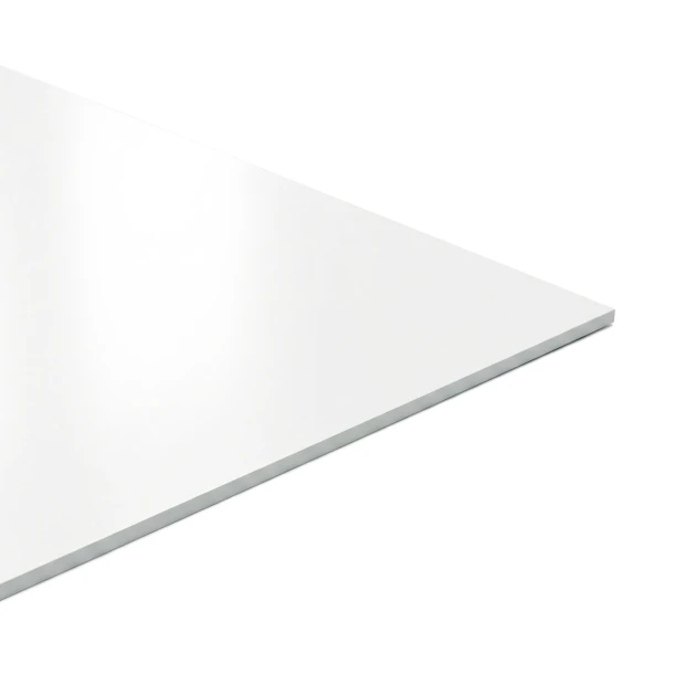 Custom white dry-erase board with a smooth, simple graphic design.