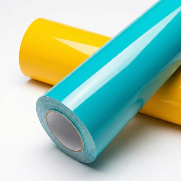 Custom dry-erase board - Graphic design. Two rectangular sheets in yellow and turquoise.
