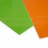 Custom dry-erase board - Graphic design. Two rectangular pieces in green and orange.