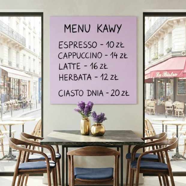 Custom dry-erase board - Kitchen setup with green walls and light-colored wooden furniture.