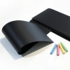 Chalkboard fridge magnet - Graphic design. Black sheets with a smooth surface, rectangular and slightly rounded.