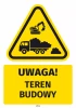 Safety Warning Sticker with Pictogram: Construction site