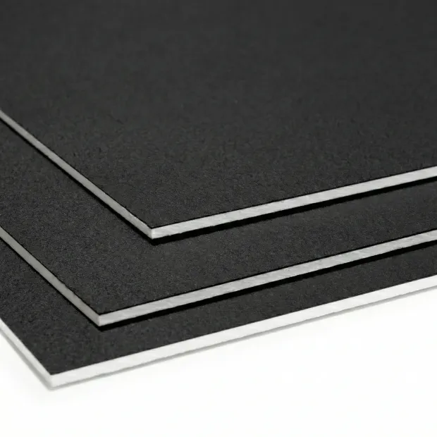 Custom chalkboard - chalk markers - Graphic design. Three rectangular black sheets on a white background.
