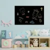 Custom chalkboard - chalk markers - Children\'s room decor. Light-colored walls, pastel furniture.