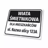 Information Sign: Waste Shelter for Residents with Street Name and Number