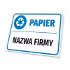 Bin Sign: Paper, with Company Name