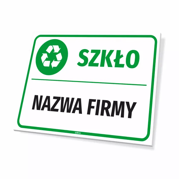 Bin Sign: Glass, with Street Name and House Number