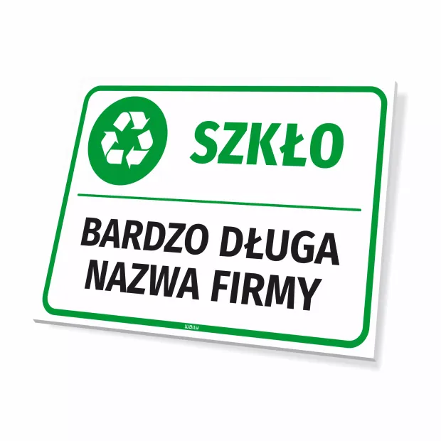 Bin Sign: Glass, with Street Name and House Number