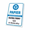Sign: Paper – Bin for Exclusive Use: Company Name with Address