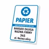 Sign: Paper – Bin for Exclusive Use: Company Name with Address