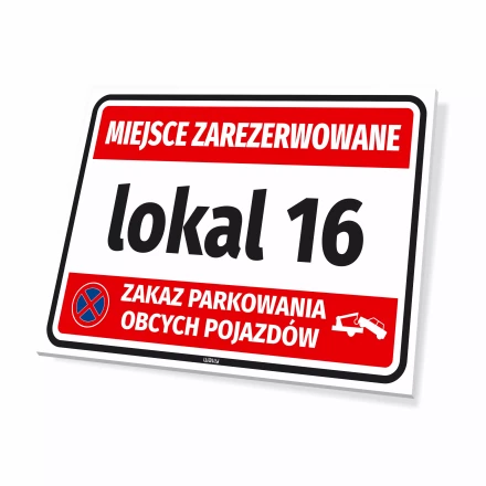 Reserved Space with Number or Marking – No Parking for Unauthorized Vehicles