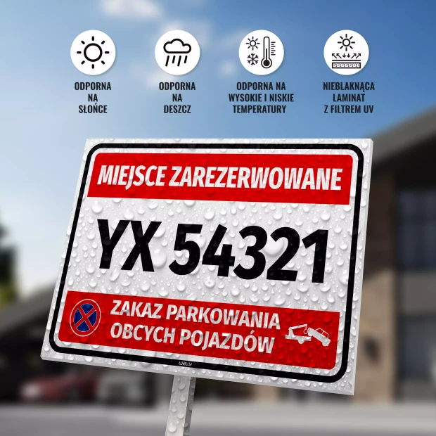 Reserved Space with Number or Marking – No Parking for Unauthorized Vehicles