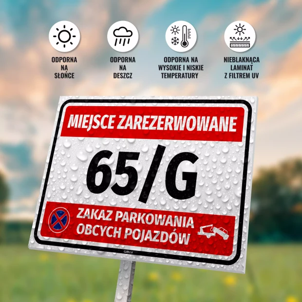 Reserved Space with Number or Marking – No Parking for Unauthorized Vehicles