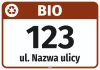 Sticker for Bin – BIO, with Street Name and House Number