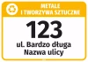 Sticker for Bin – Metals and Plastics, with Street Name and House Number