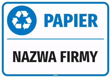 Sticker for Bin – Paper, with Company Name