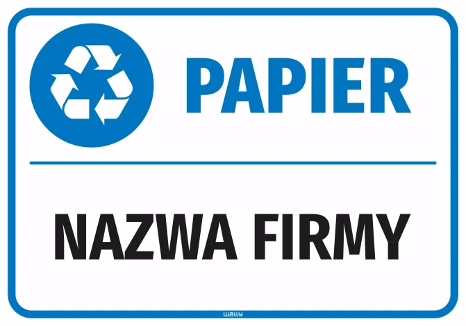 Sticker for Bin – Paper, with Company Name