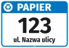 Sticker for Bin – Paper, with Street Name and House Number