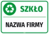 Sticker for Bin – Glass, with Company Name