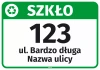 Sticker for Bin – Glass, with Street Name and House Number