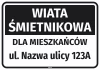 Sticker: Waste Shelter for Residents with Street Name and Number