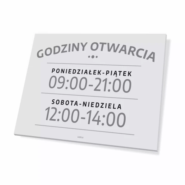 Sign: Open Hours – Customizable Hours and Days