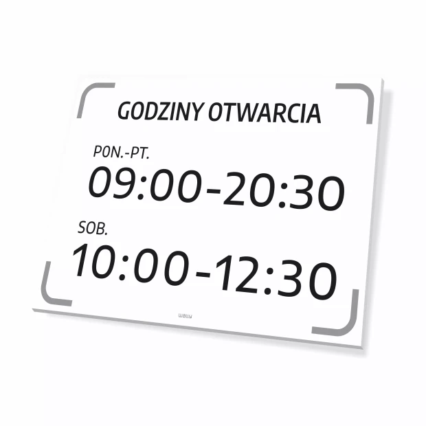 Sign: Open – Customizable Days and Hours