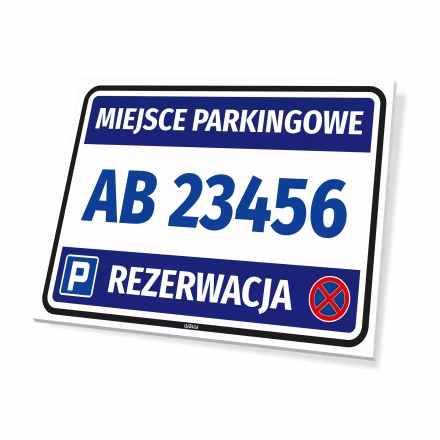 Parking Sign: Reserved Parking Space with Number or Marking