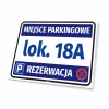 Parking Sign: Reserved Parking Space with Number or Marking