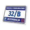 Parking Sign: Reserved Parking Space with Number or Marking