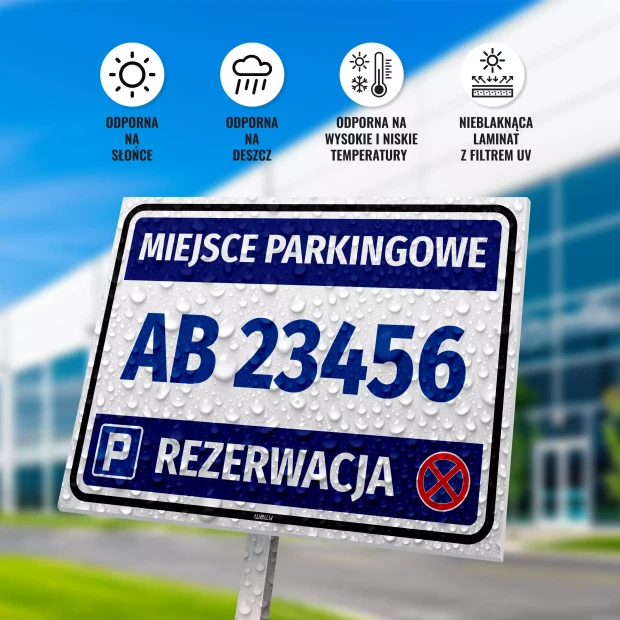 Parking Sign: Reserved Parking Space with Number or Marking